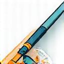 Icon of a fishing rod with a rental tag.